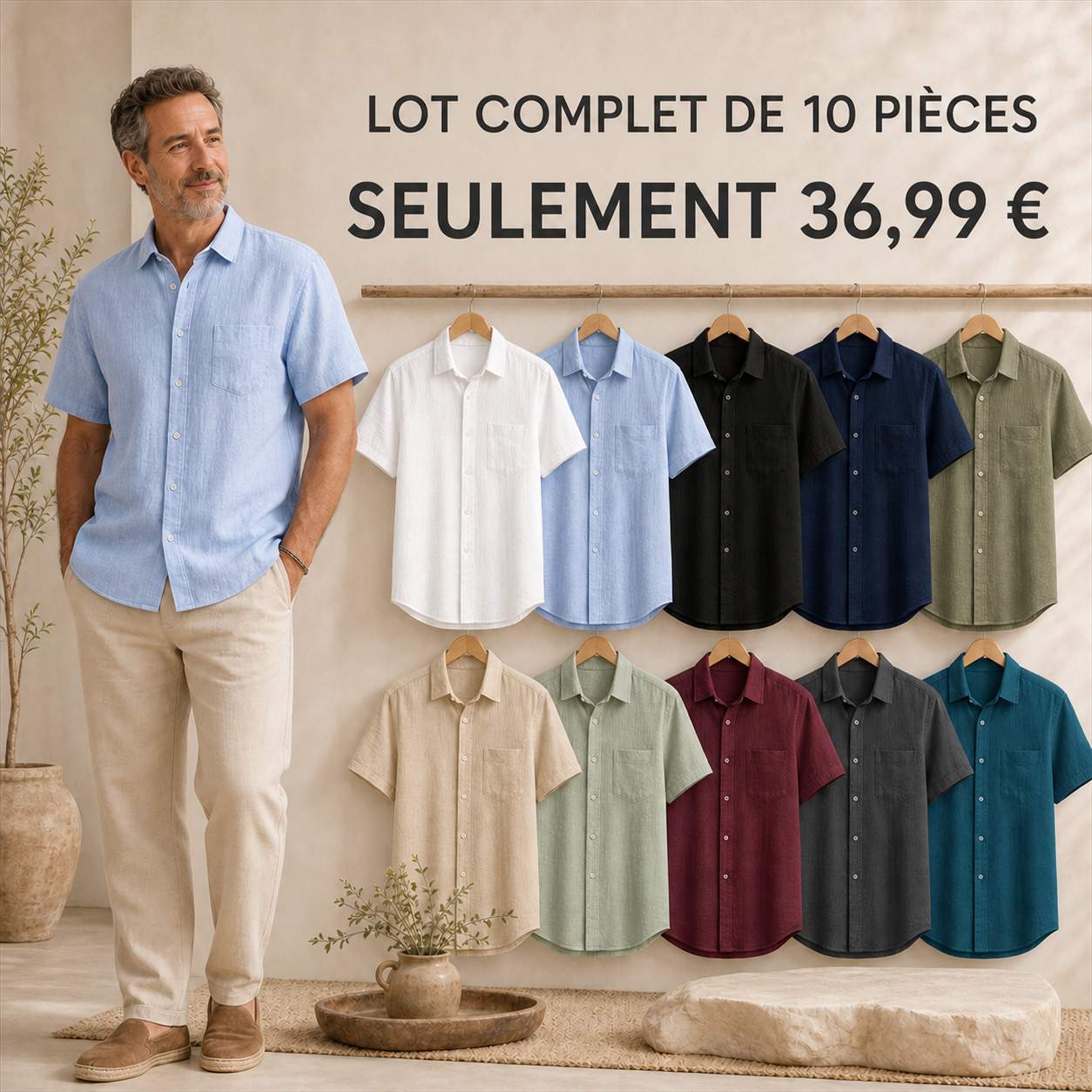 Chemise homme texturée - offre 4