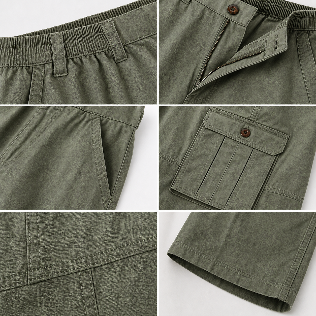⏰Räumungsverkauf⚡10er-Pack für 28 €⚡ Herren-Cargo-Shorts mit elastischem Bund