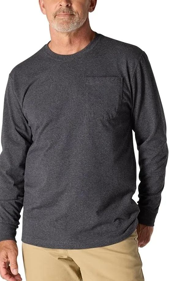 Robustes Herren-Arbeits-T-Shirt aus schwerem Material mit Brusttasche (weite Passform, extrem langlebig)