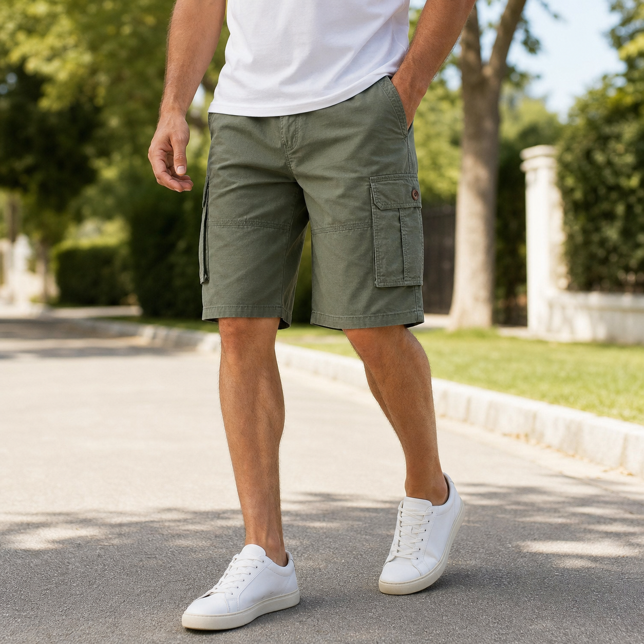 ⏰Räumungsverkauf⚡10er-Pack für 28 €⚡ Herren-Cargo-Shorts mit elastischem Bund