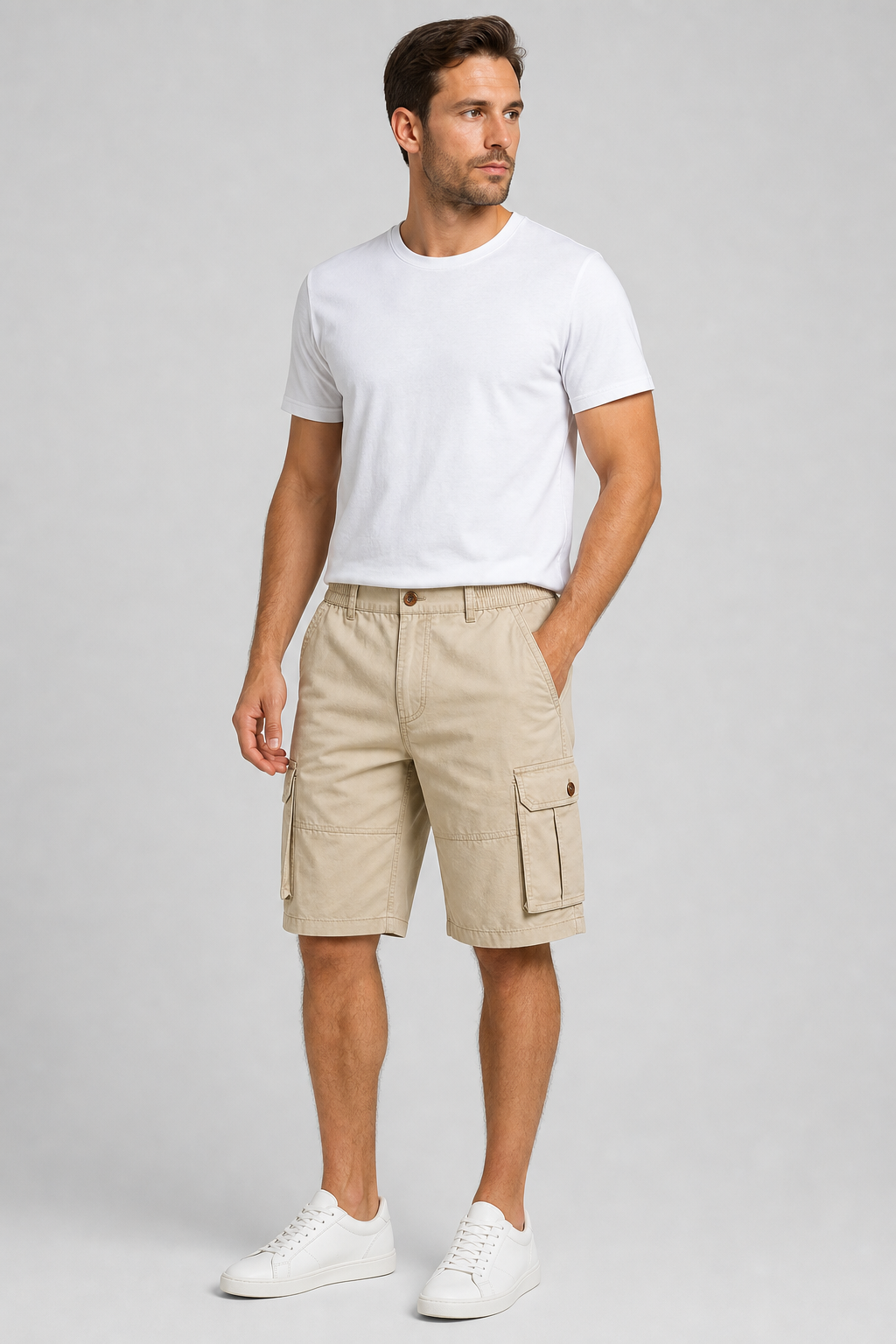 ⏰Räumungsverkauf⚡10er-Pack für 28 €⚡ Herren-Cargo-Shorts mit elastischem Bund