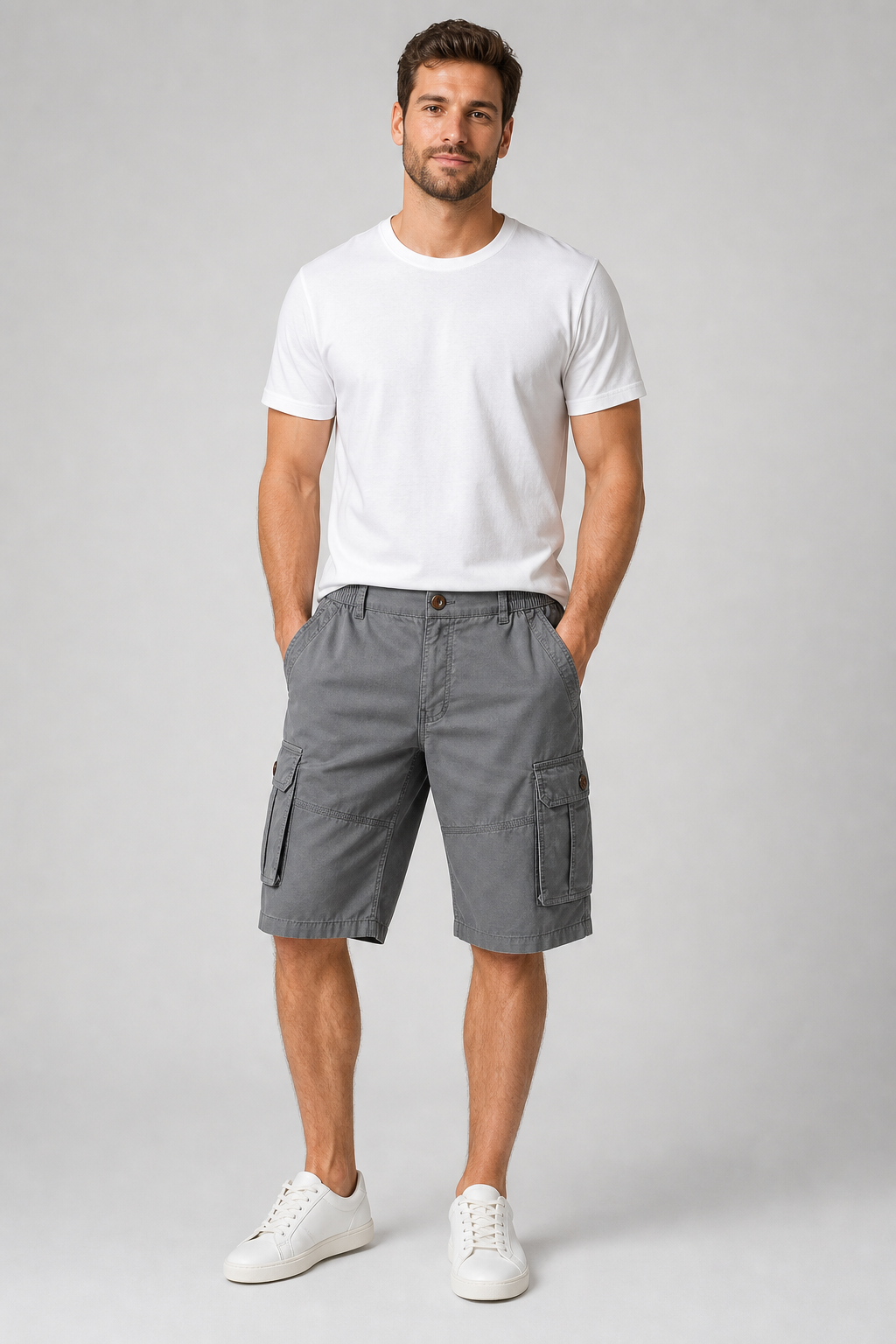 ⏰Räumungsverkauf⚡10er-Pack für 28 €⚡ Herren-Cargo-Shorts mit elastischem Bund