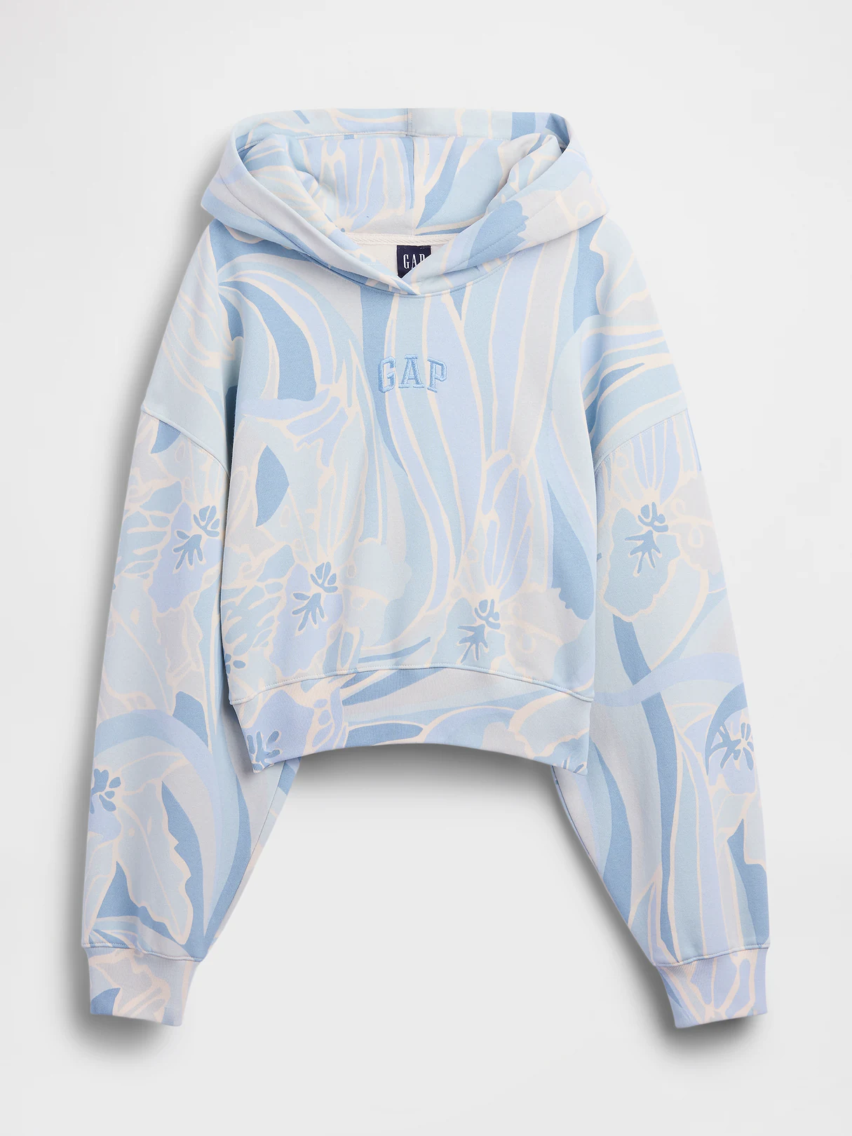 VintageSoft Crop Logo Hoodie