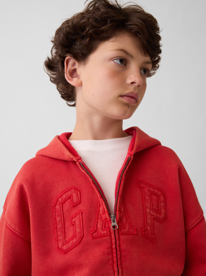Kids VintageSoft Logo Zip Hoodie