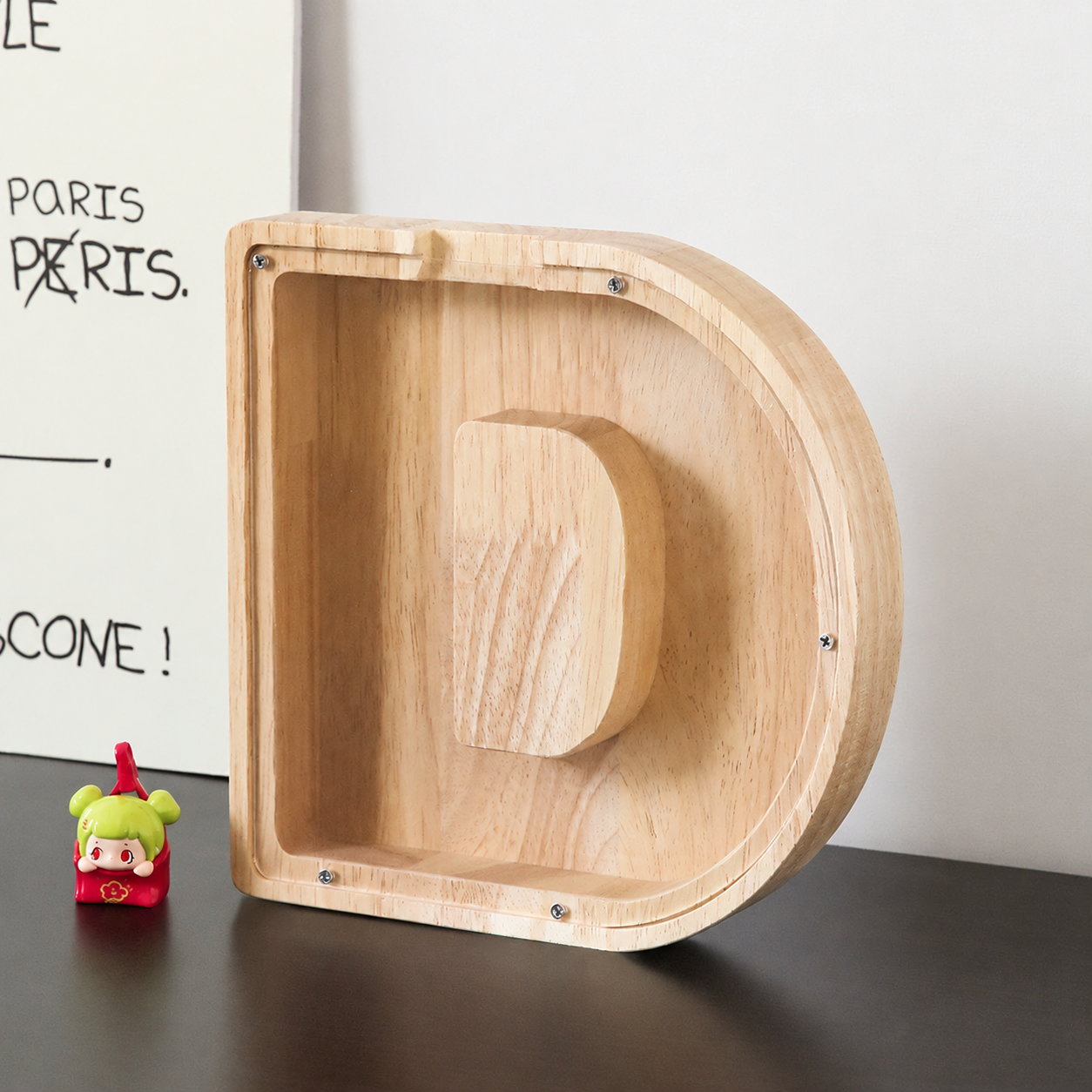 Wooden Letter Shaped Piggy Bank