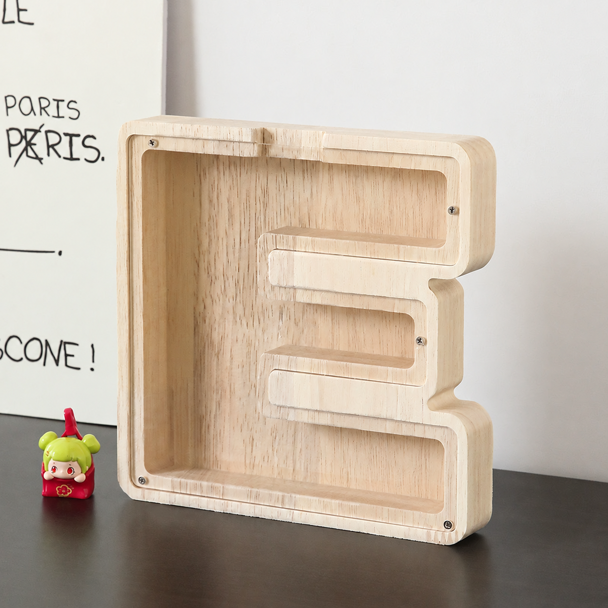 Wooden Letter Shaped Piggy Bank