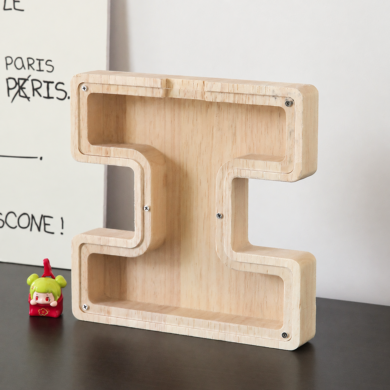 Wooden Letter Shaped Piggy Bank