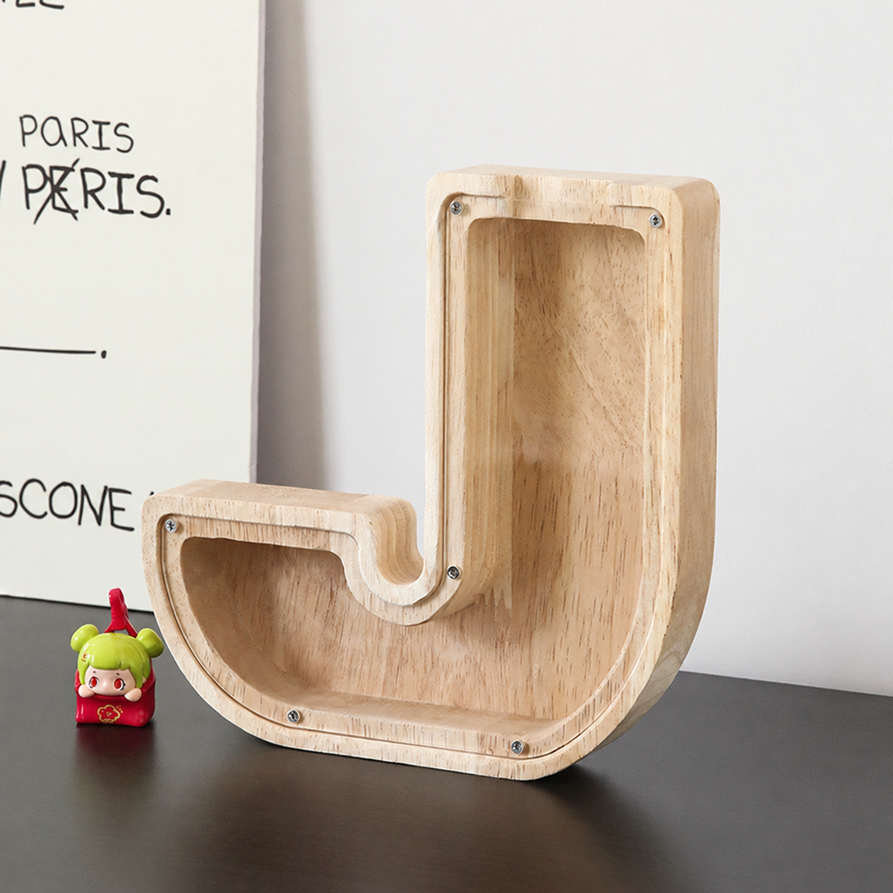 Wooden Letter Shaped Piggy Bank