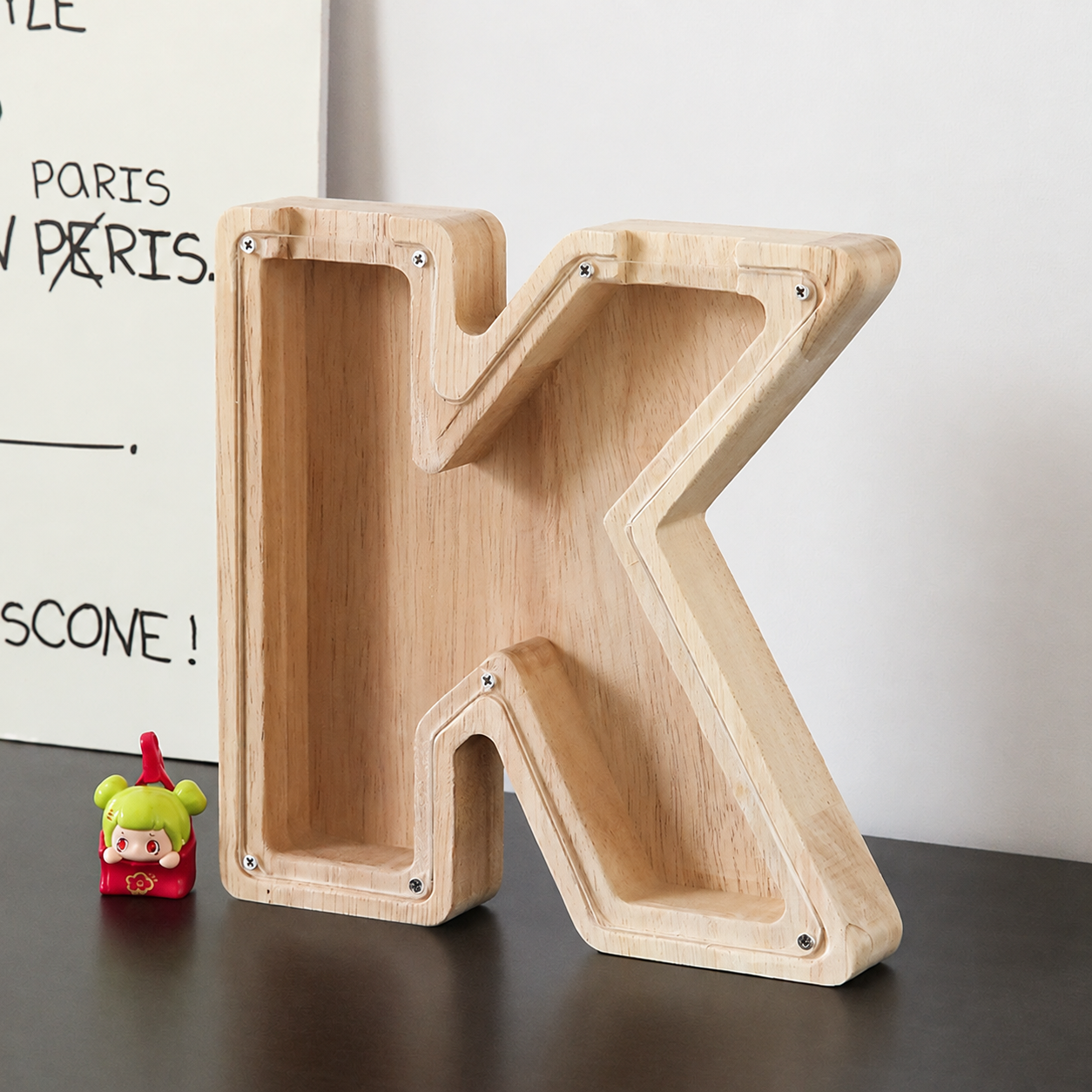 Wooden Letter Shaped Piggy Bank