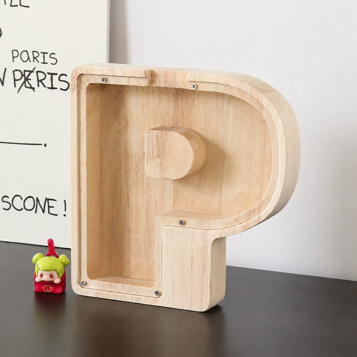 Wooden Letter Shaped Piggy Bank