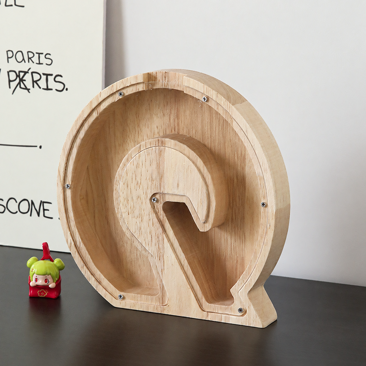 Wooden Letter Shaped Piggy Bank