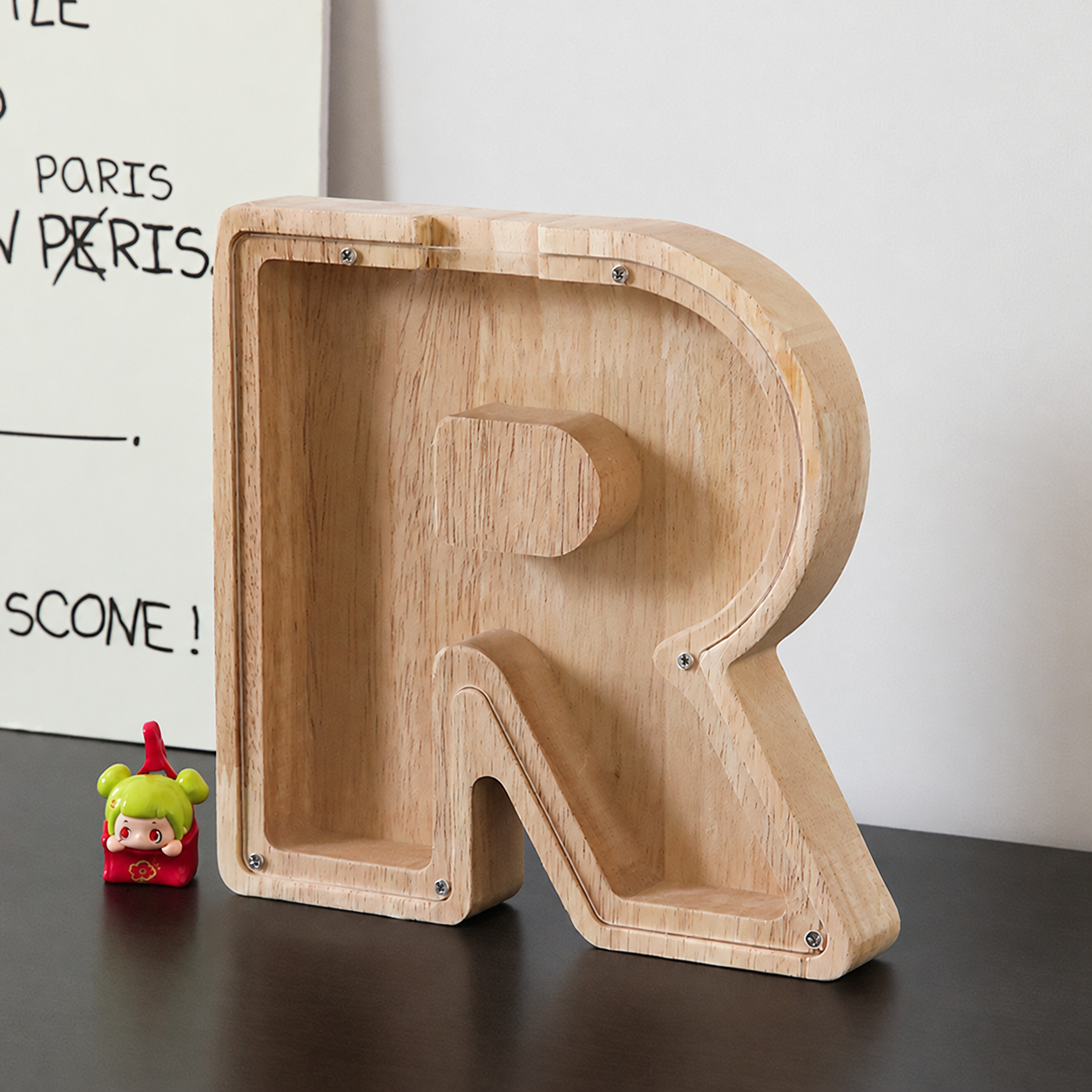 Wooden Letter Shaped Piggy Bank