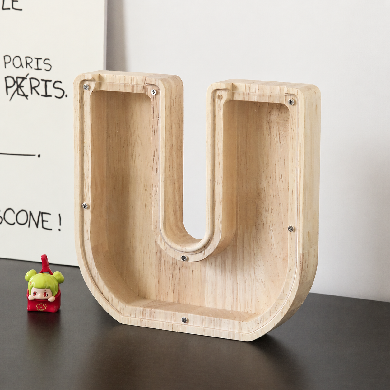 Wooden Letter Shaped Piggy Bank
