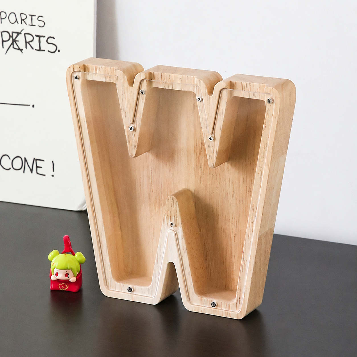 Wooden Letter Shaped Piggy Bank