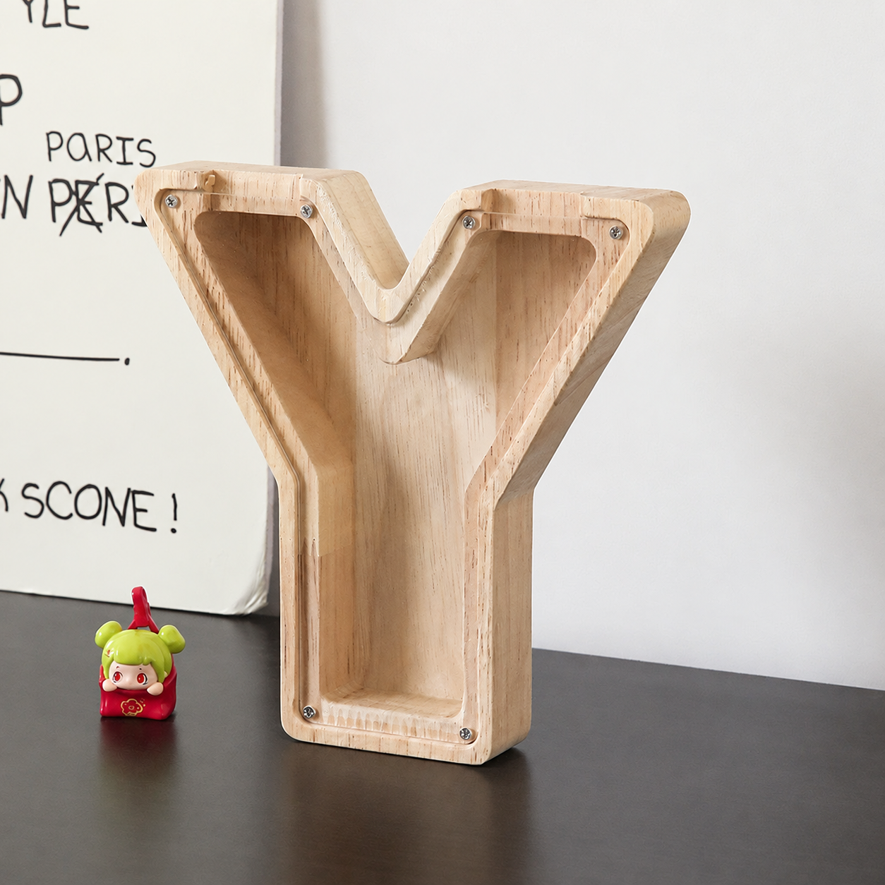 Wooden Letter Shaped Piggy Bank