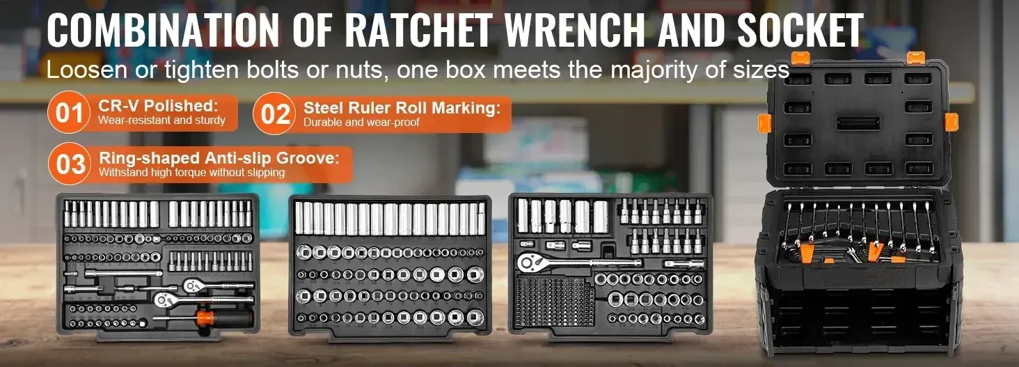 VEVOR 450-piece mechanics tool set overview