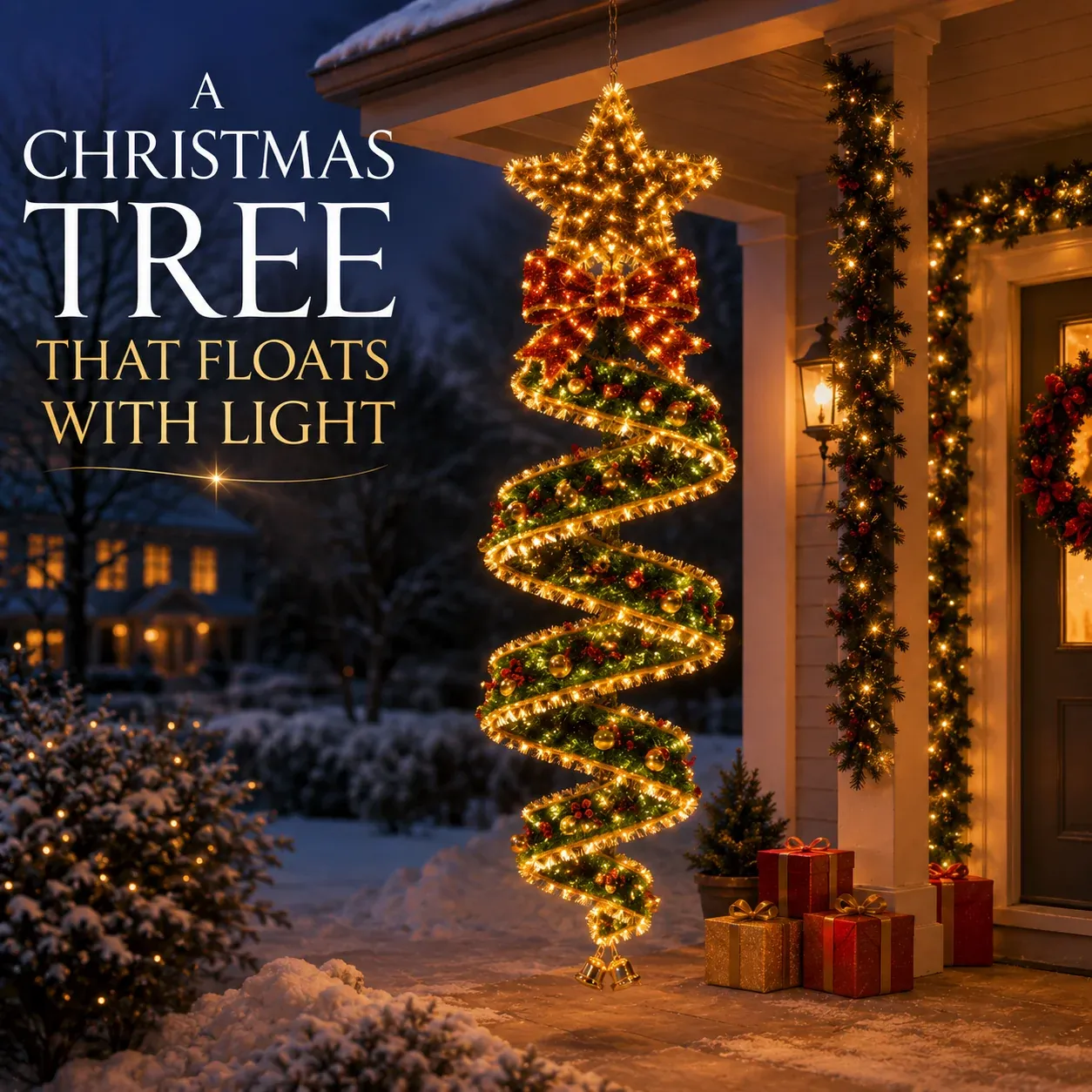 Hanging Star Christmas Tree spiral light