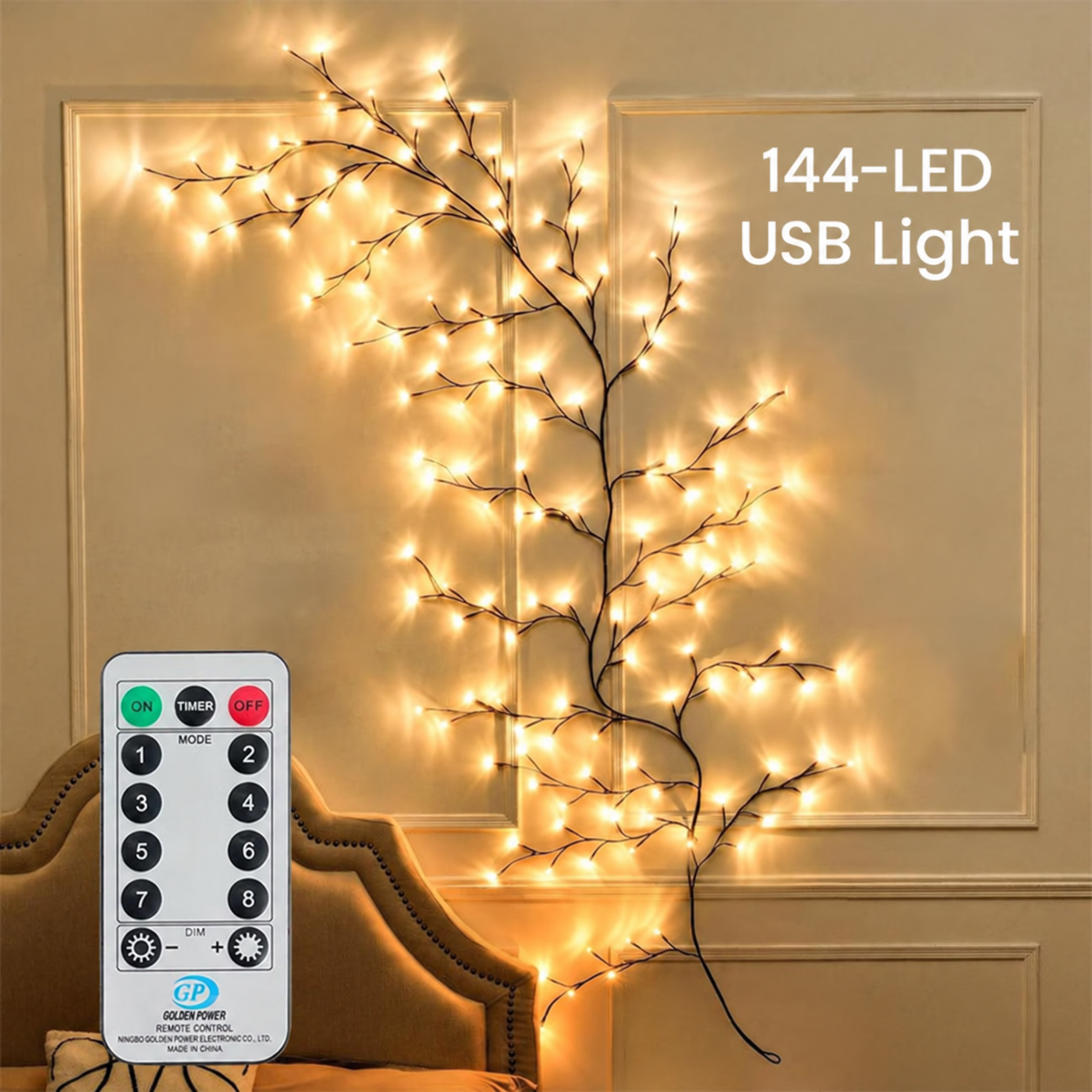 Warm White LED Branch Light Decorative Night Light