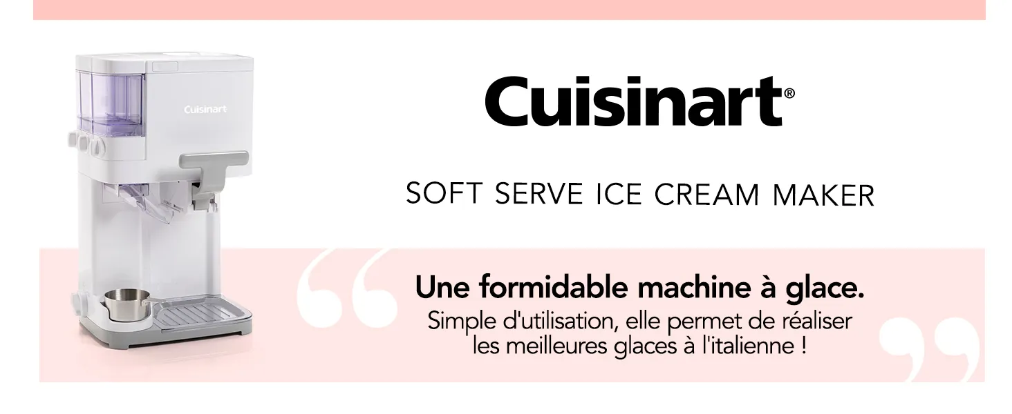 Cuisinart, machine à glace, ICE48E, sorbetière, glace à l'italienne maison, crème glacée