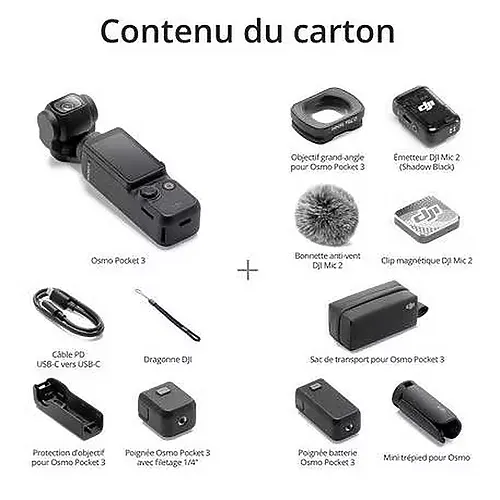 Caméra sport Dthtji Osmo Pocket 3 Creator Combo