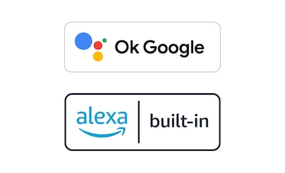 Logos OK Google et Alexa int&eacute;gr&eacute;s