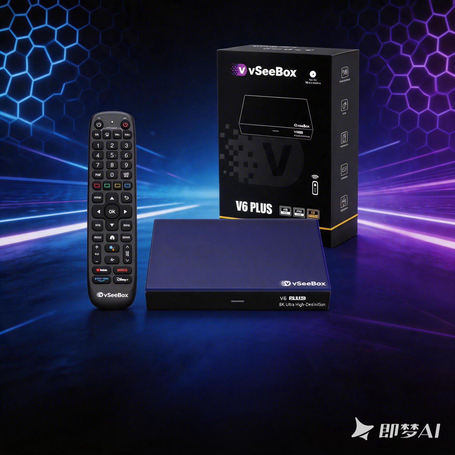 vSeeBox V6 Plus, 8K Smart TV Box, Android TV Box, Media Player