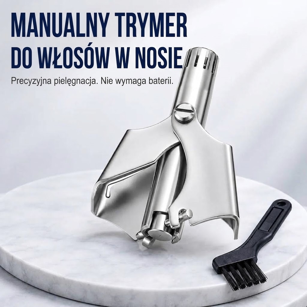 ✂️ Manualny trymer do nosa – precyzyjna pielęgnacja. Bez baterii.