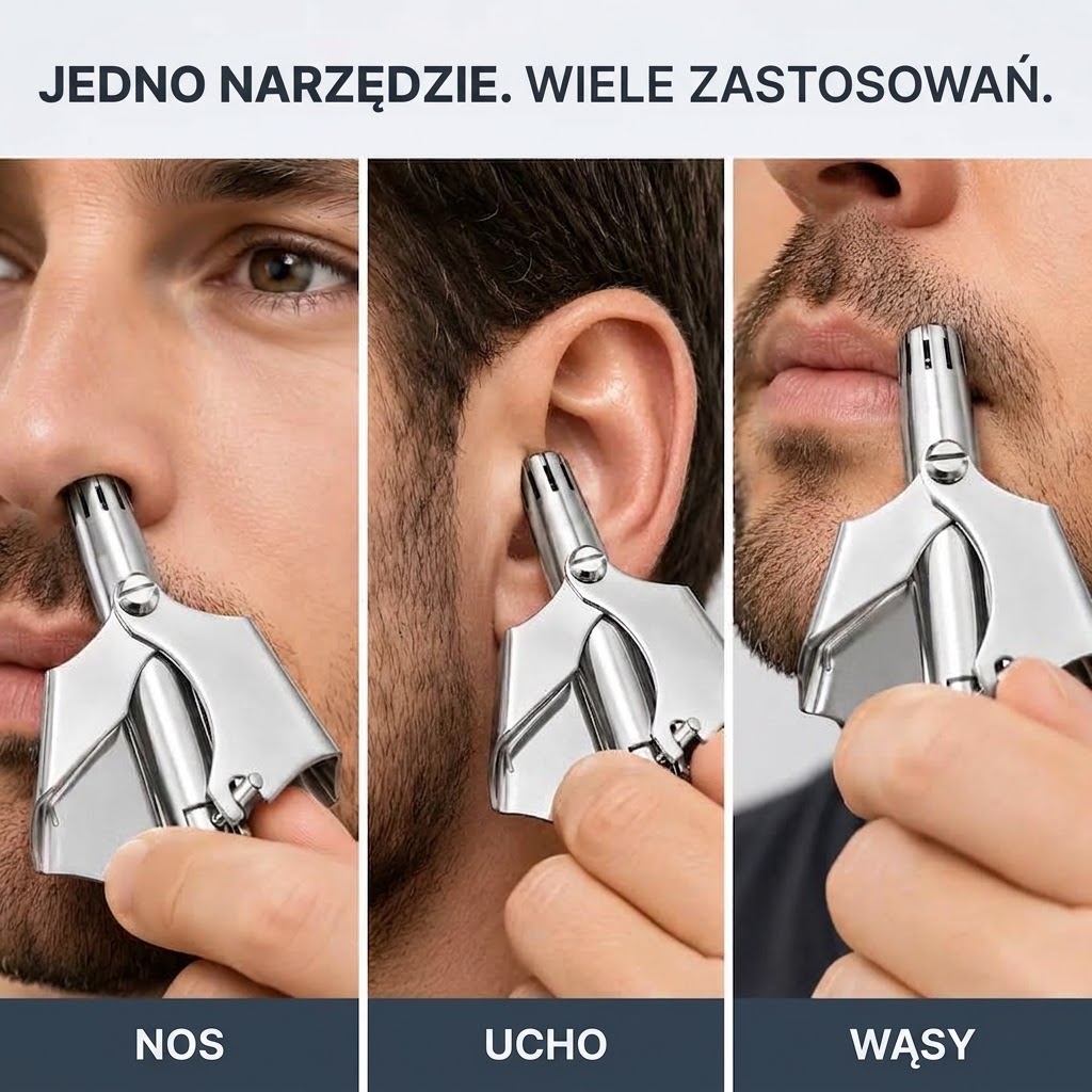 ✂️ Manualny trymer do nosa – precyzyjna pielęgnacja. Bez baterii.