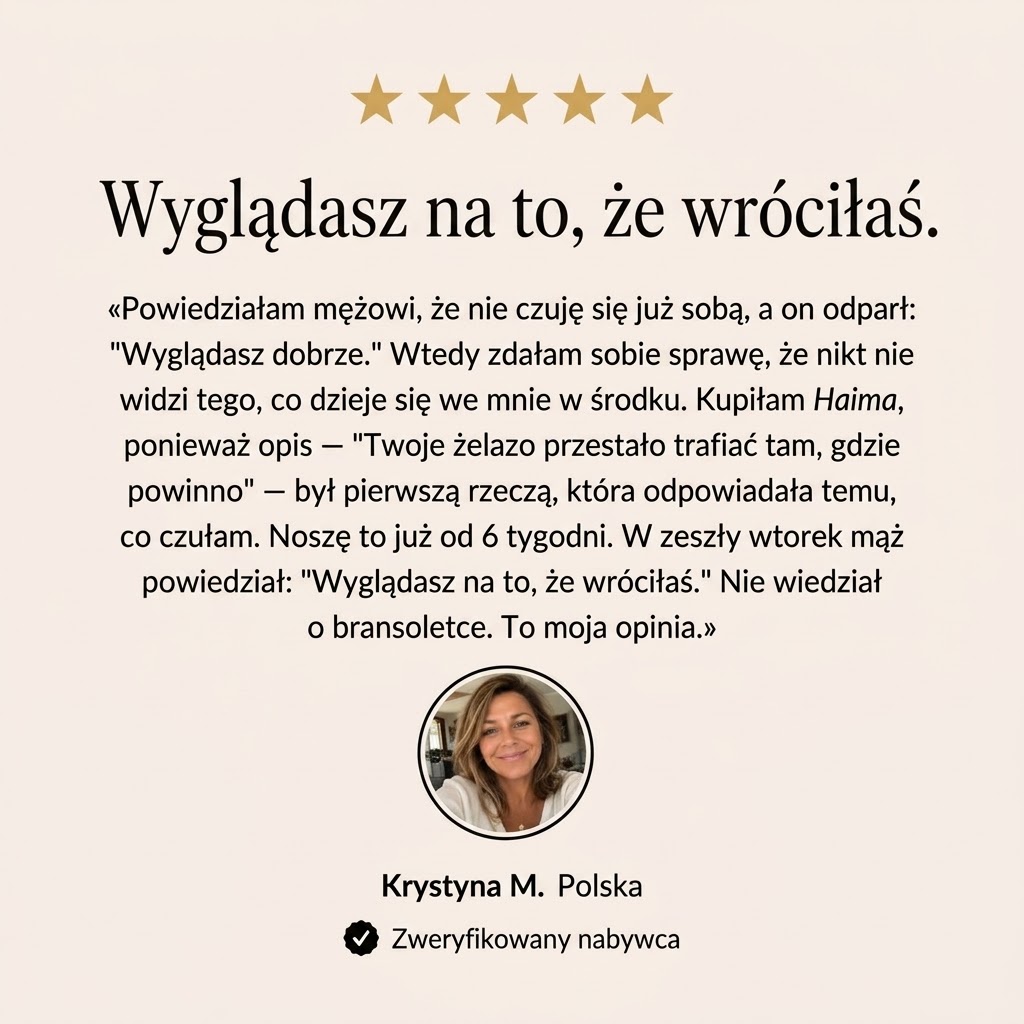 Bransoletka hematytowa Vitalia | Twoje naturalne rozwiązanie na menopauzę