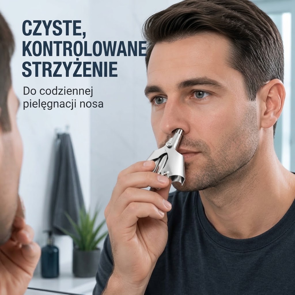✂️ Manualny trymer do nosa – precyzyjna pielęgnacja. Bez baterii.