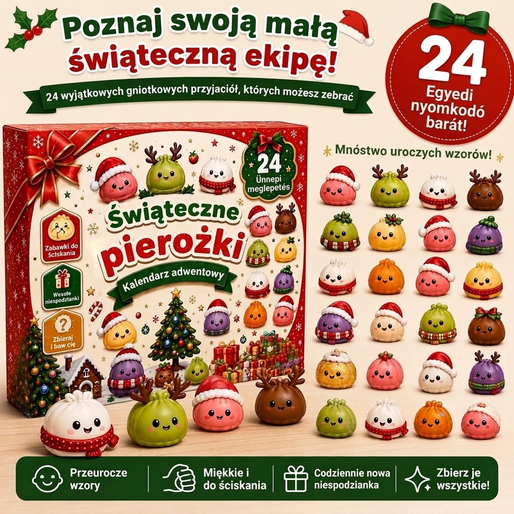 Billhol® 🔥Świąteczna promocja | Kalendarz adwentowy na 24 dni z miniaturowymi, mięciutkimi zabawkami – codziennie urocza niespodzianka 🎄