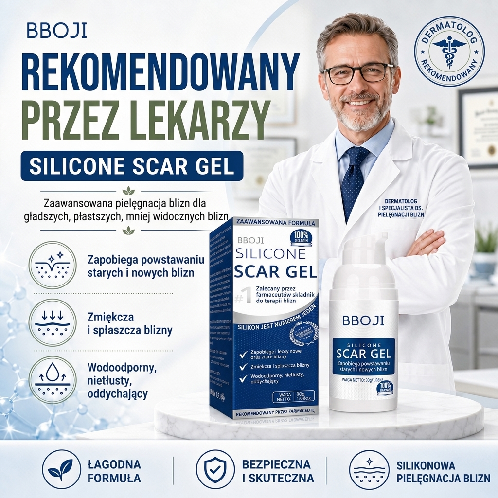 Żel silikonowy na blizny. Spłaszcza. Zmiękcza. Rozjaśnia. – Terapia blizn zalecana przez farmaceutów