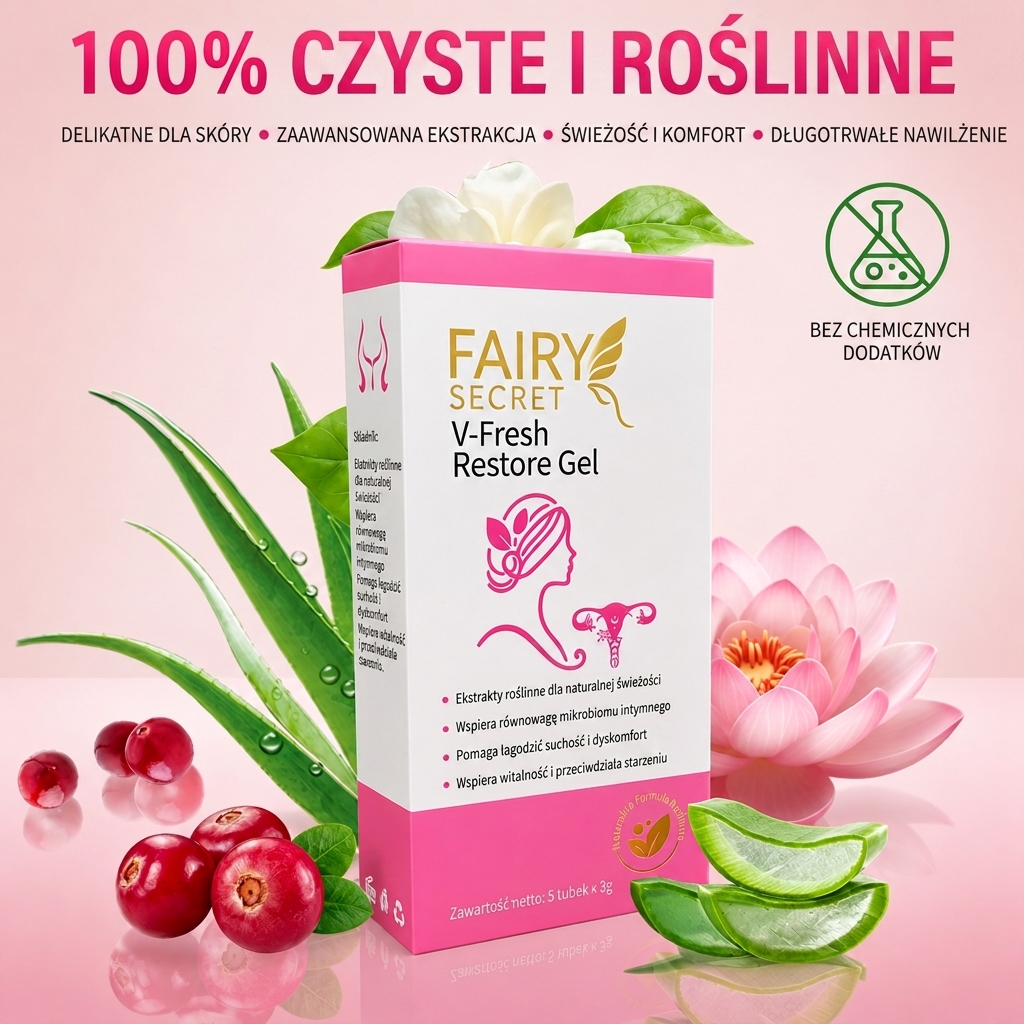 FairySecret® V-Fresh Restore Gel – Odkryj sekret natury! Żel, który przywraca młodość i świeżość Twojej intymnej skóry!