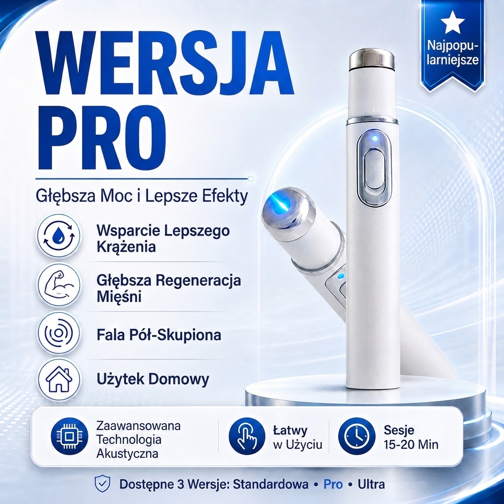 Zaawansowana akustyczna terapia falą uderzeniową – przywraca zdrowie tkanek prącia, zwiększa moc wzwodu, wytrzymałość i pewność siebie, jednocześnie łagodząc ból mięśni, sztywność stawów oraz napięcie tkanek.