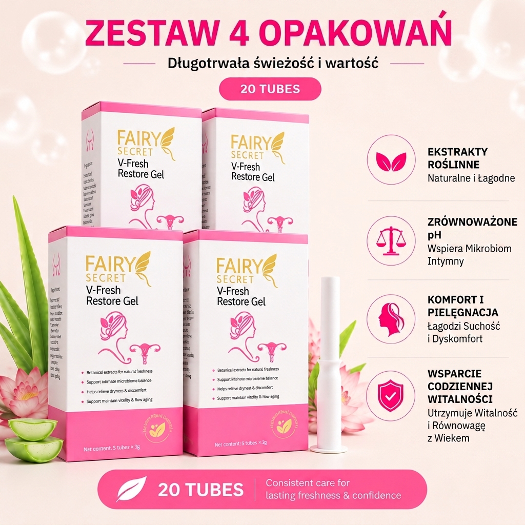 FairySecret® V-Fresh Restore Gel – Odkryj sekret natury! Żel, który przywraca młodość i świeżość Twojej intymnej skóry!