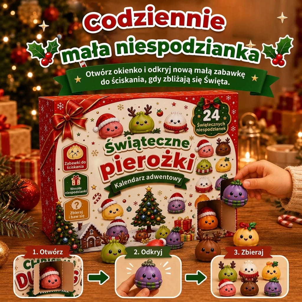 Billhol® 🔥Świąteczna promocja | Kalendarz adwentowy na 24 dni z miniaturowymi, mięciutkimi zabawkami – codziennie urocza niespodzianka 🎄