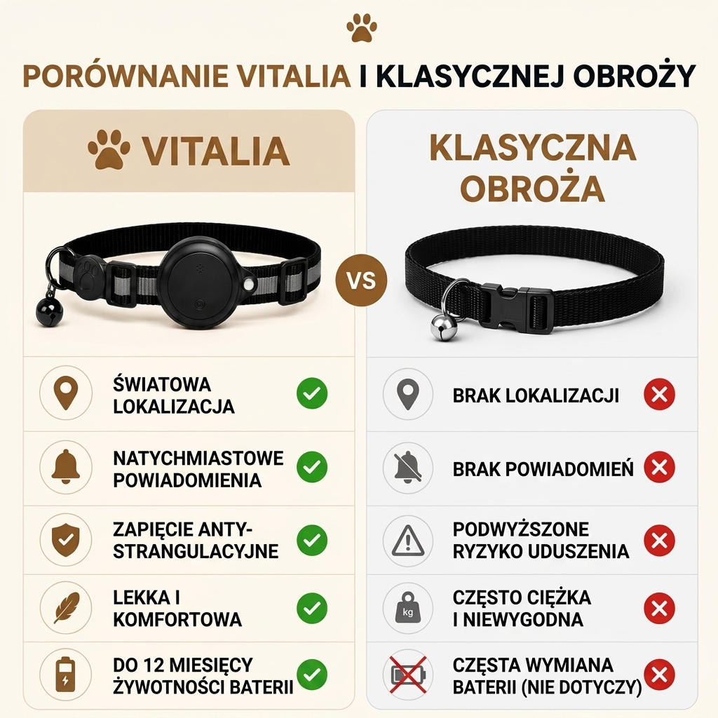 Vitalia – Inteligentna obroża lokalizująca z GPS. Spokój ducha i bezpieczeństwo Twojego kota na wyciągnięcie ręki!