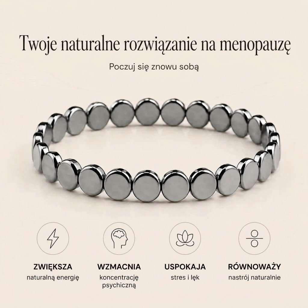Bransoletka hematytowa Vitalia | Twoje naturalne rozwiązanie na menopauzę