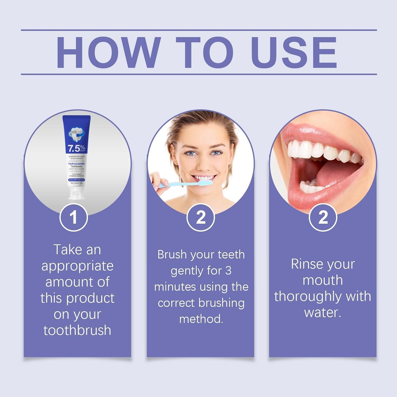 Hydroxyapatite Beamach Remineralizing Mint Toothpaste - Fluoride-Free, Gentle Formula for Sensitive Teeth, Enamel Repair, Gum Repair & Oral Daily Care, Teeth Whitening, Refreshing Flavor, 4.23oz, Remineralizing Toothpaste, Daily Care Toothpaste