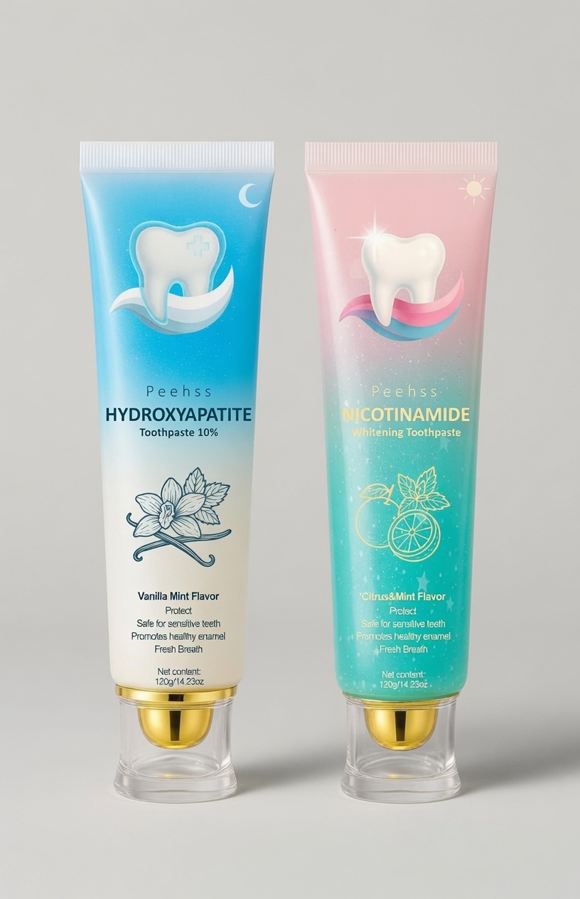 Beamach Day & Night Whitening Toothpaste — 10% HAp + Niacinamide