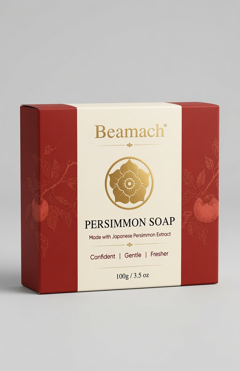 Beamach Japanese Persimmon Soap — Natural Deodorizing + Shea Butter