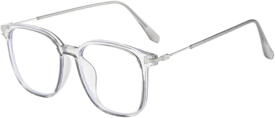 Square Blue Light Blocking Glasses for Women Men, Lightweight Frame Anti Eyestrain Computer Glasses