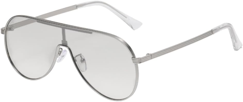  New Pilot-Style Connected Metal Sunglasses for Men and Women, Double-Bridge Aviator-Style Trendy UV400 Sunglasses