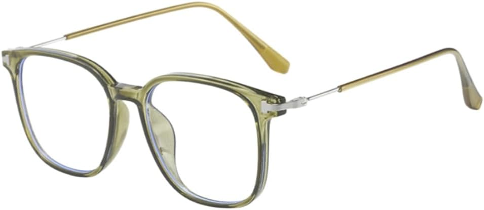 Square Blue Light Blocking Glasses for Women Men, Lightweight Frame Anti Eyestrain Computer Glasses