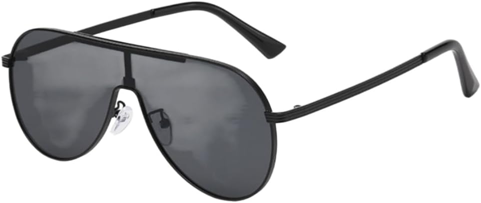  New Pilot-Style Connected Metal Sunglasses for Men and Women, Double-Bridge Aviator-Style Trendy UV400 Sunglasses
