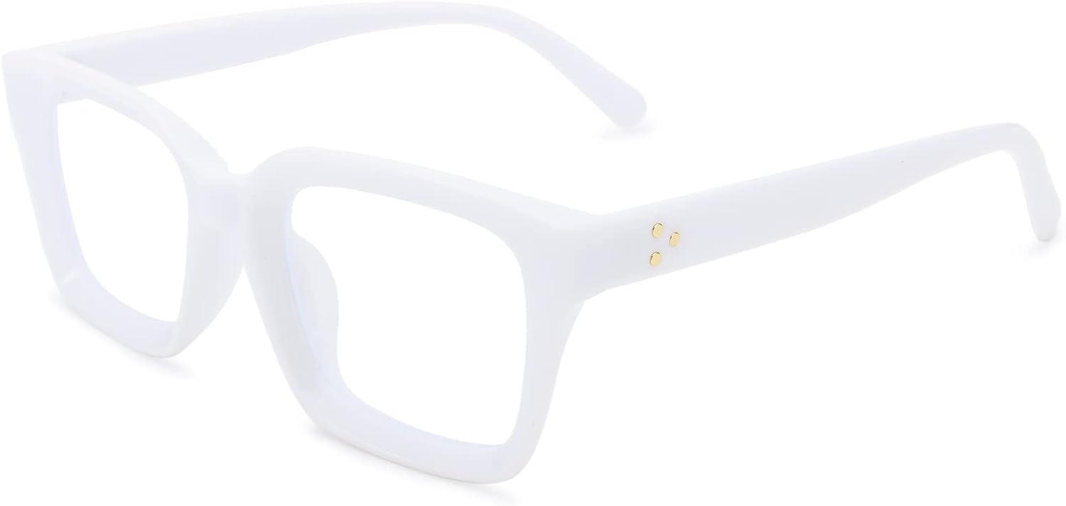 Classic Non-prescription Clear Lens Eyeglasses for Women Thick Square Frame Eyewear