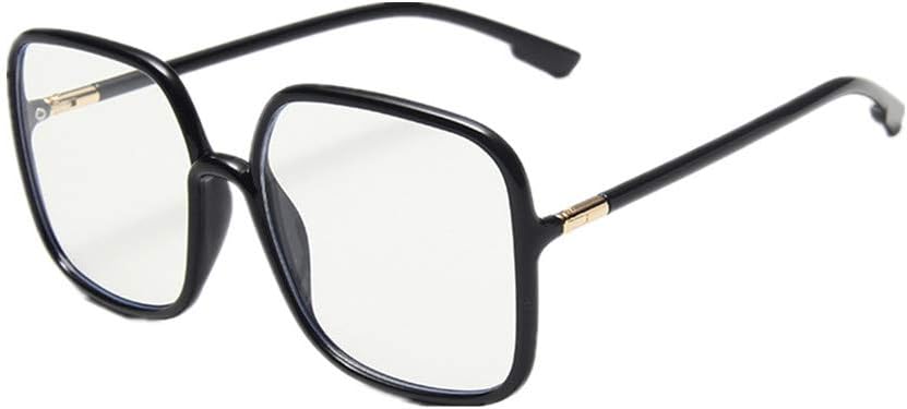 Woman's New Retro Blue Light Blocking Glasses Big frame Nerd Eyeglasses Frame Anti Blue Ray Computer Game Glasses Brown