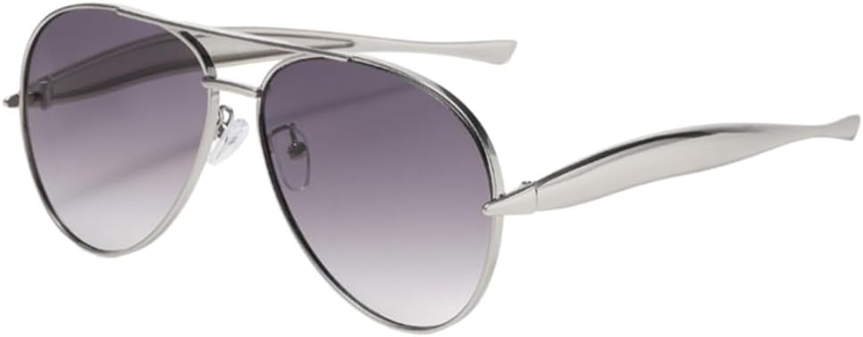 Women's Pilot Oversized Sunglasses, Trendy Frog Eye Style Metal Frame Sun Glasses, Retro Aviator UV400 Shades