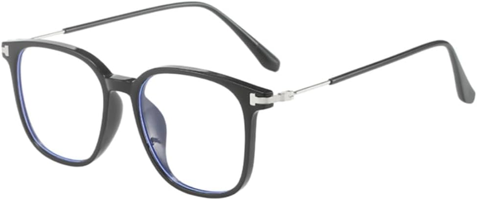 Square Blue Light Blocking Glasses for Women Men, Lightweight Frame Anti Eyestrain Computer Glasses