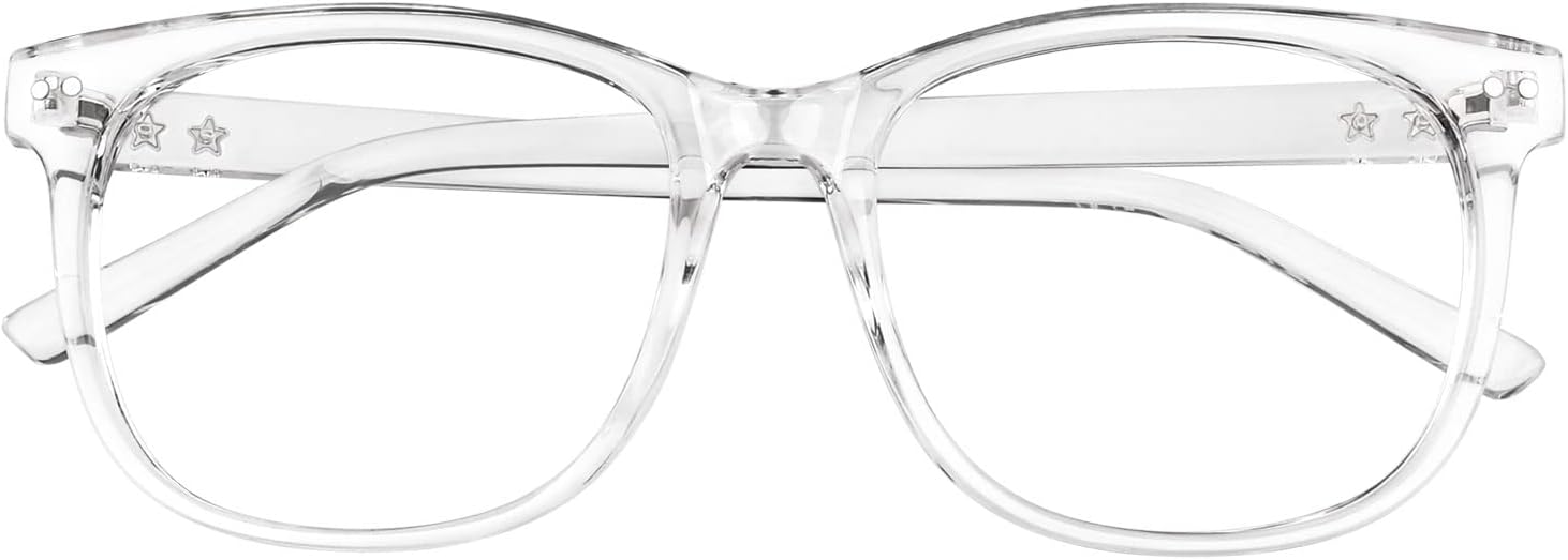 Fake Non Prescription Glasses Clear Lens for Women Men Oversized Frame UV400 Protection, 201581